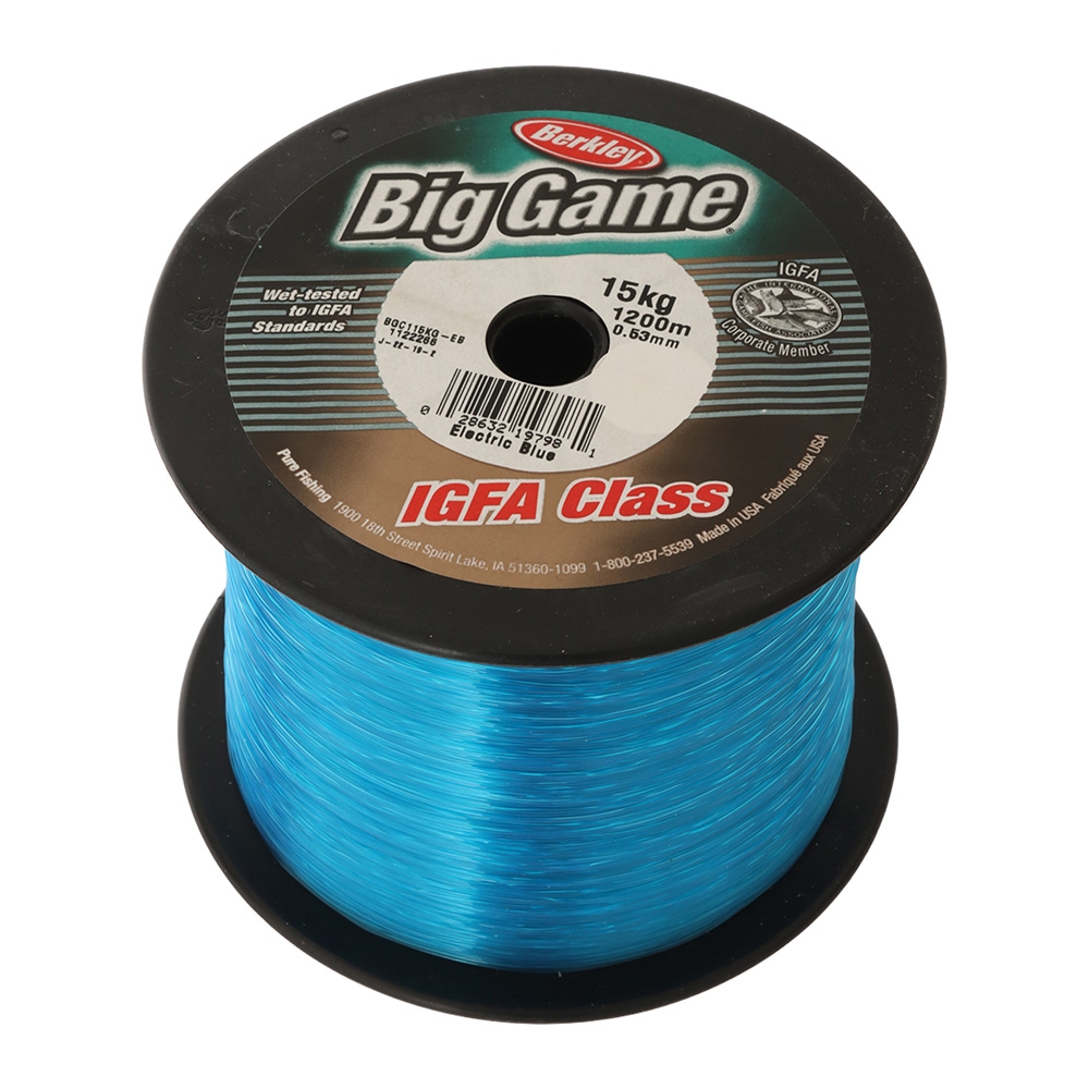 Berkley IGFA Big Game Monofilament Line Electric Blue 1200m 15kg 0.53mm