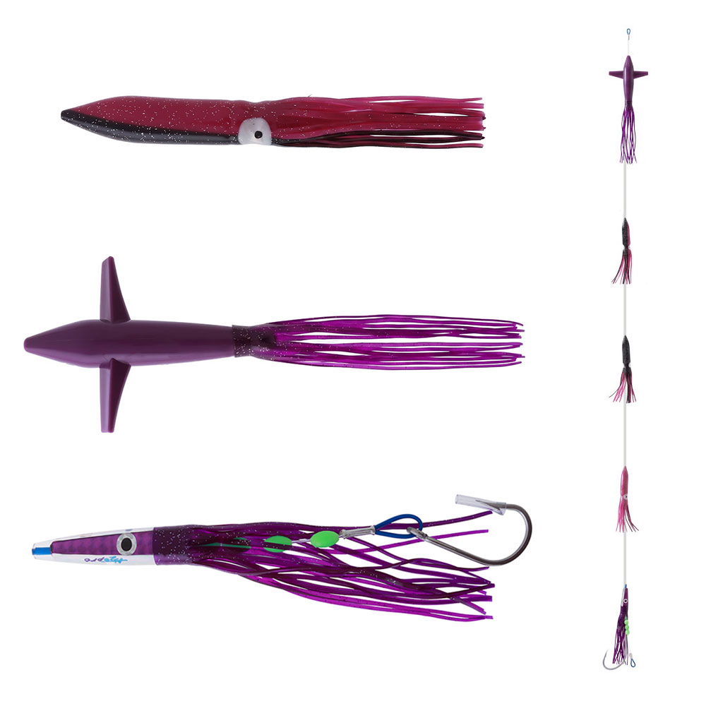 H2O Pro Hummingbird Bulb Squid Daisy Chain with Mean Machine Stinger Purple/Black 