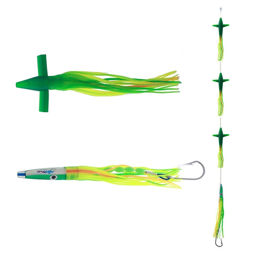 H2O Pro Hummingbird Teaser Bird Daisy Chain with Mean Machine Stinger Green/Yellow/Orange