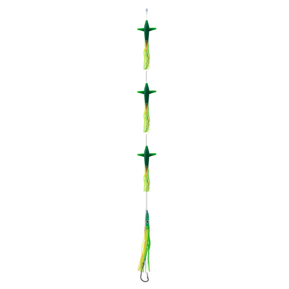 H2O Pro Hummingbird Teaser Bird Daisy Chain with Mean Machine Stinger Green/Yellow/Orange