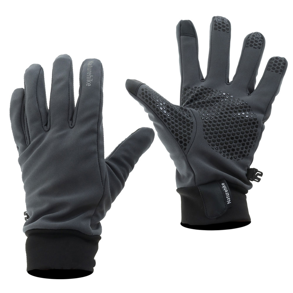 Naturehike GL05 Anti-Slip Fleece Touchscreen Gloves Grey