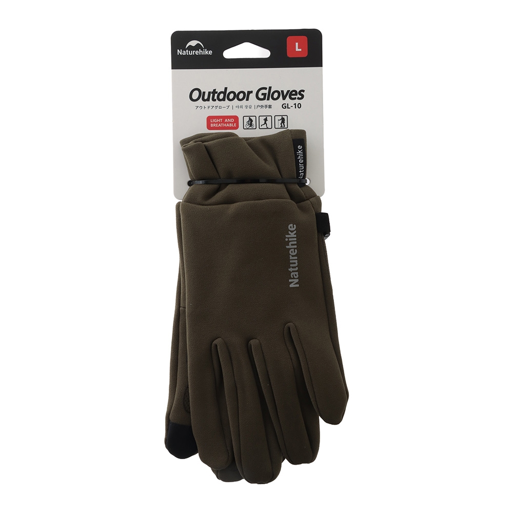 Naturehike GL10 Non-Slip Touchscreen Gloves Olive Green