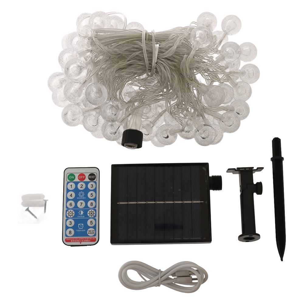 Naturehike Solar 100 LED Globe String Lights with Remote Control 20m