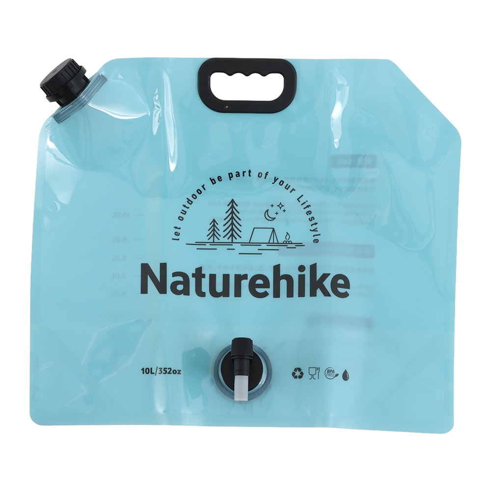 Naturehike Foldable TPU Water Bag with Tap 10L Blue
