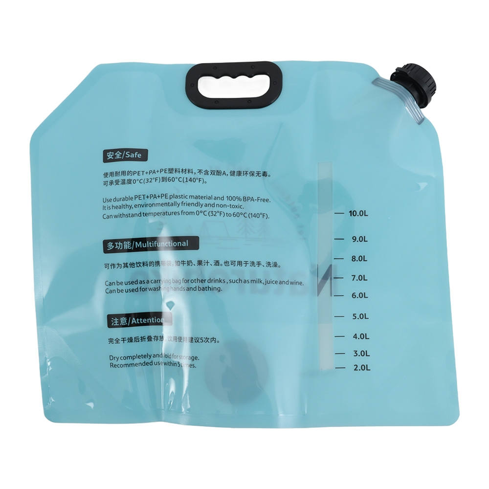 Naturehike Foldable TPU Water Bag with Tap 10L Blue