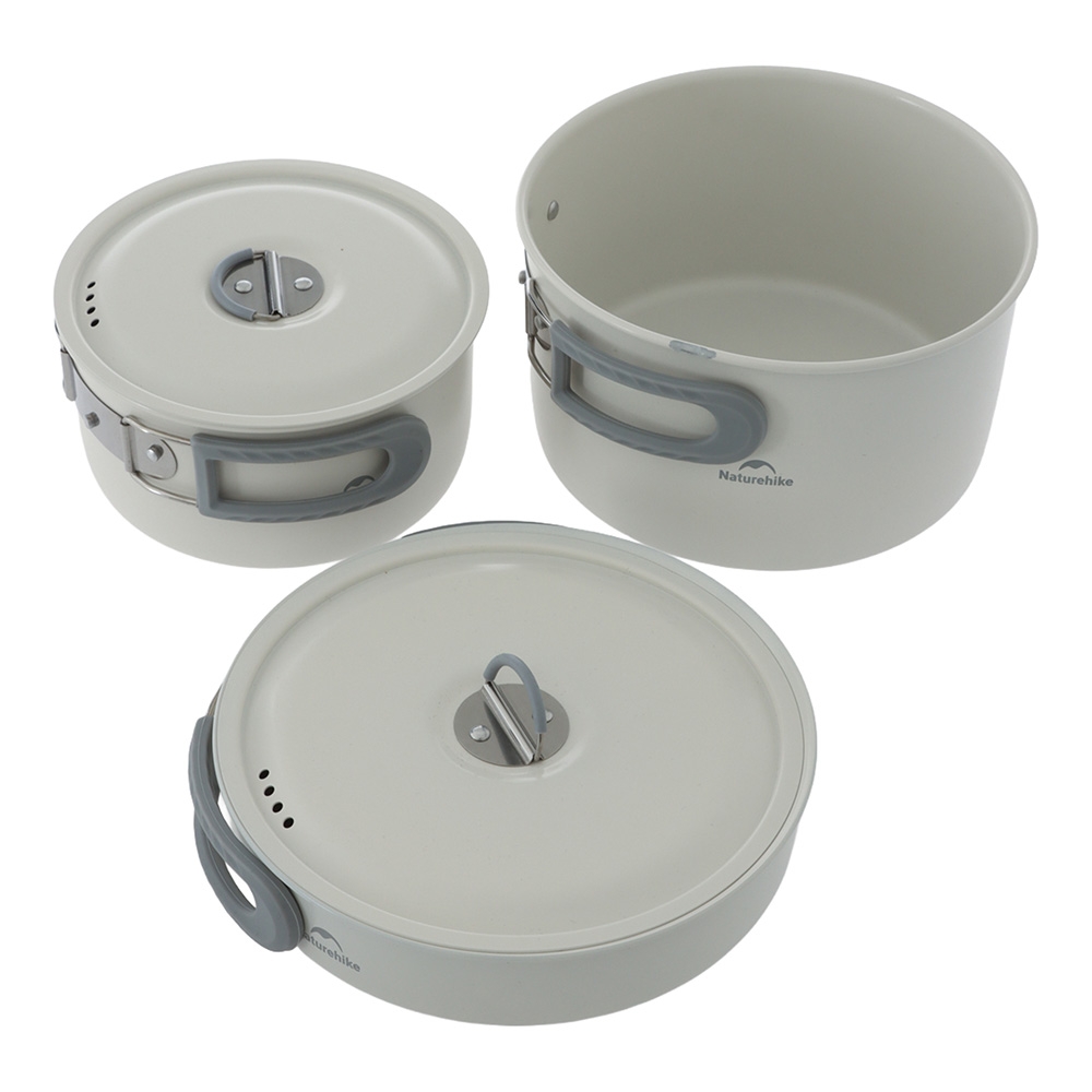 Naturehike 5-Piece Non-Stick Ceramic Pot Set 3-6 Person