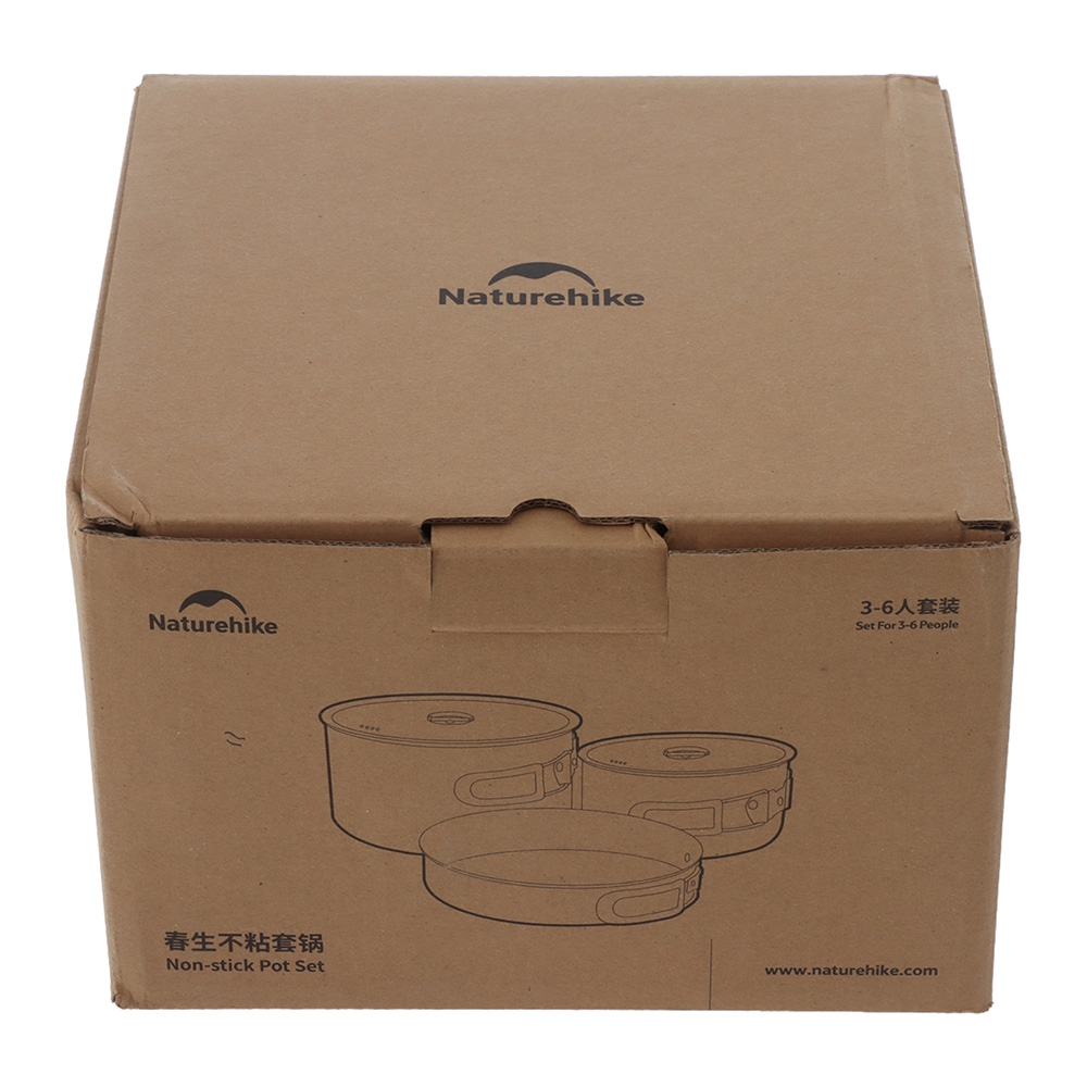 Naturehike 5-Piece Non-Stick Ceramic Pot Set 3-6 Person