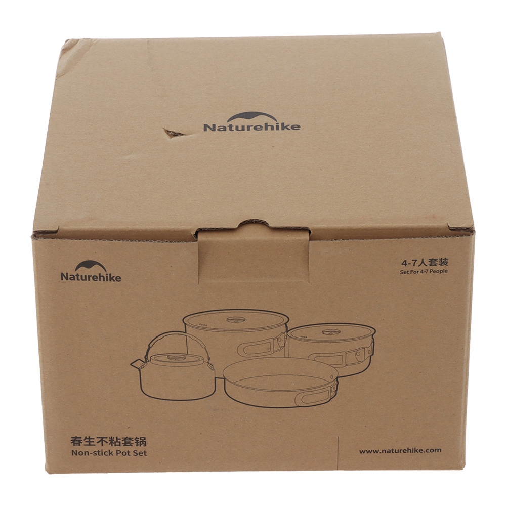 Naturehike 7-Piece Non-Stick Ceramic Pot Set 4-7 Person