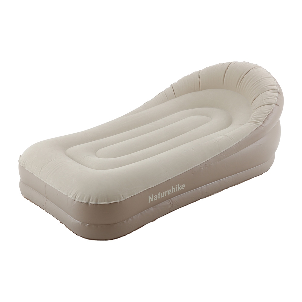 Naturehike Lanyue Inflatable Air Lounger with Built-in Pump Khaki Single
