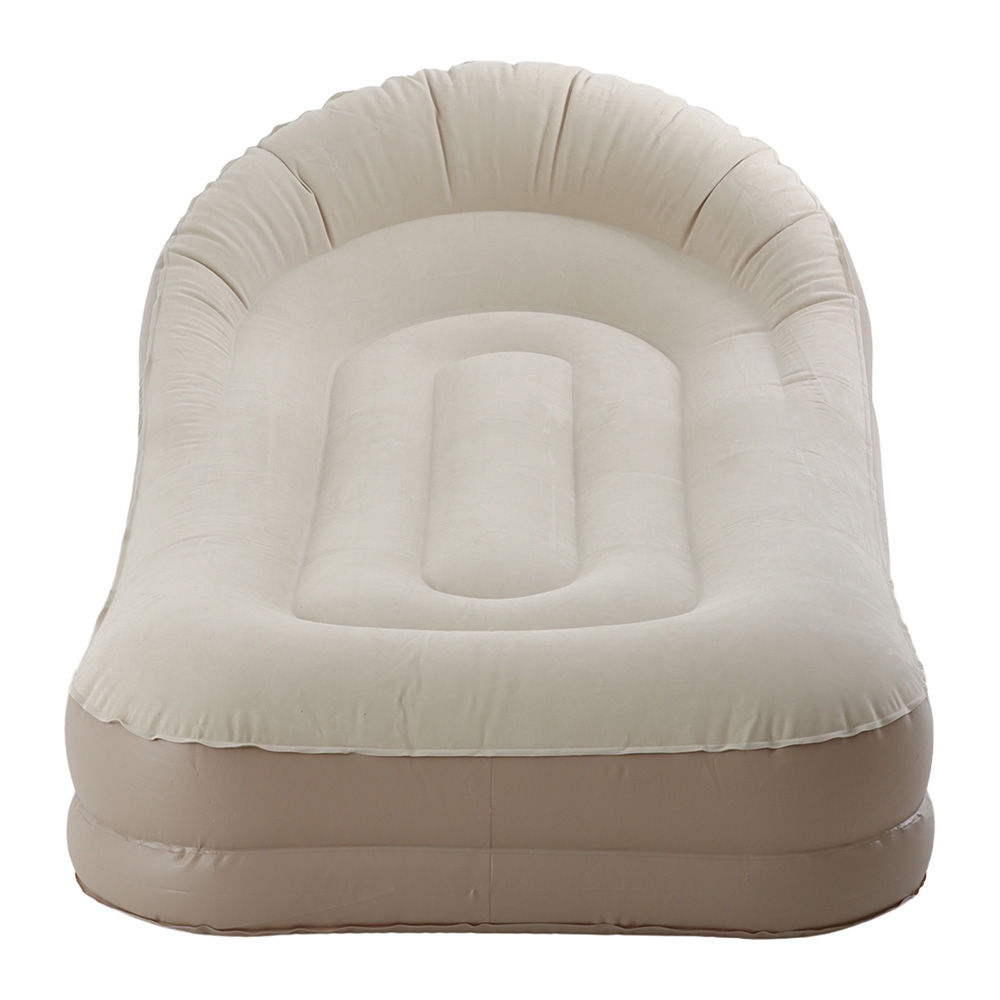 Naturehike Lanyue Inflatable Air Lounger with Built-in Pump Khaki Single