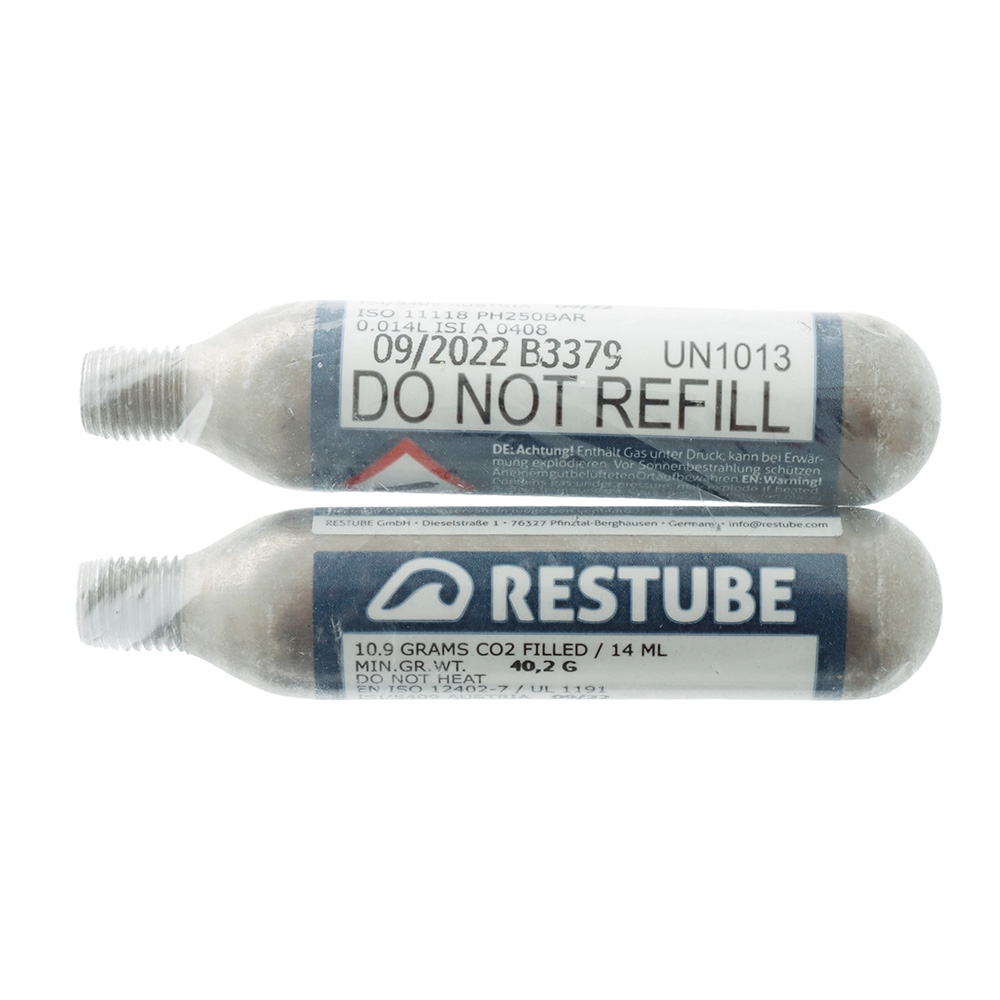 Restube CO2 Replacement Cartridge 10.9g 2-Pack 