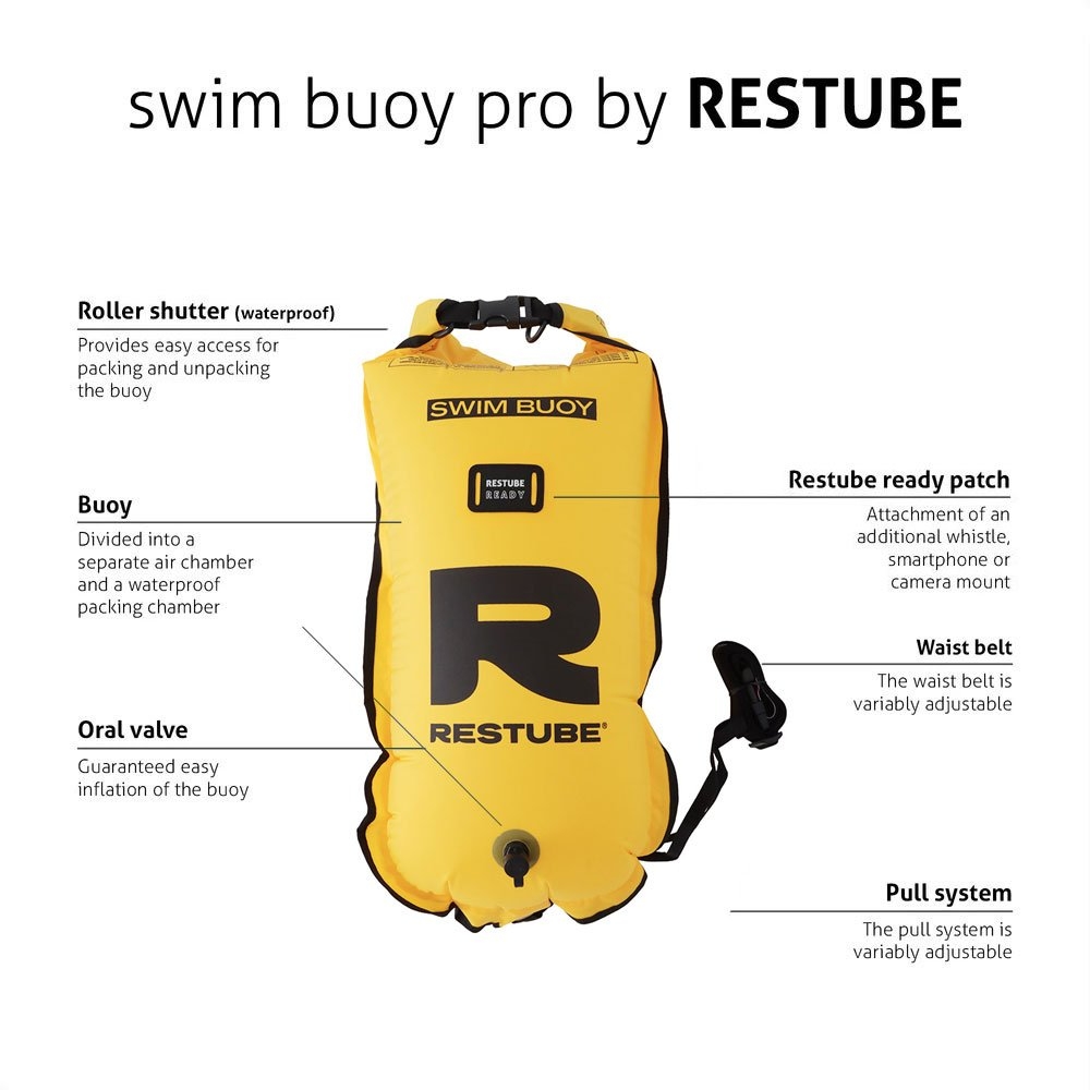Restube Swim Buoy Pro Inflatable Tow-Behind Buoyancy Aid 125N