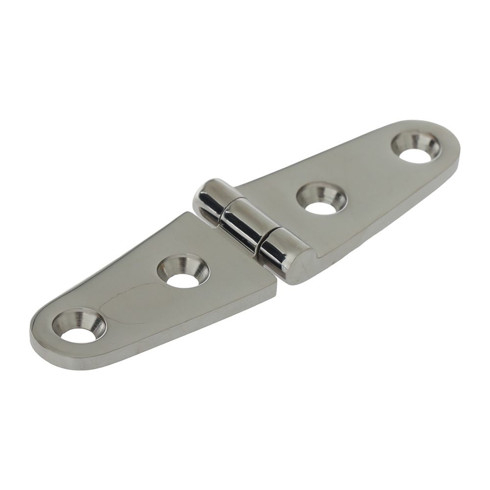 Precision Cast 316 Stainless Steel Strap Hinge Polished 4in / 101.6mm