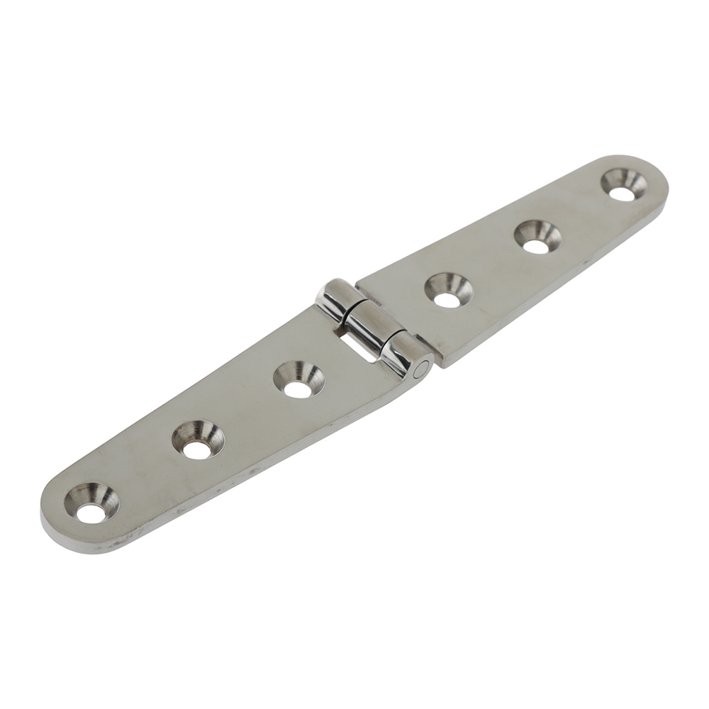 Precision Cast 316 Stainless Steel Strap Hinge Polished 6 1/3in / 160.8mm