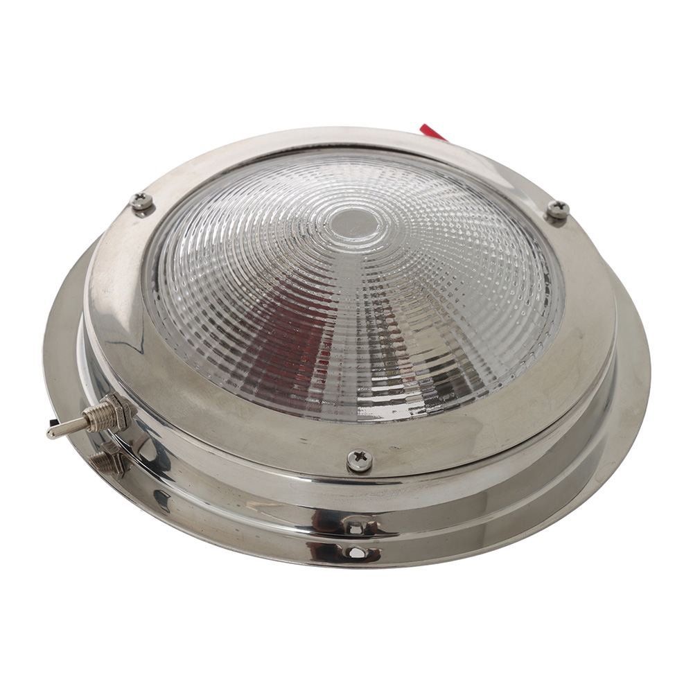 304 Stainless Steel Dome Light 4in / 101.6mm Red/White