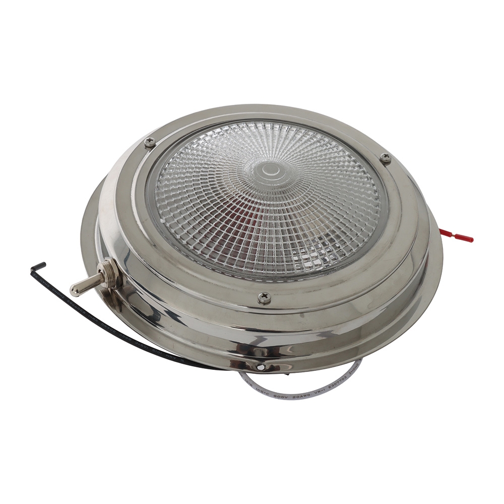 304 Stainless Steel Dome Light 5in / 127mm Red/White