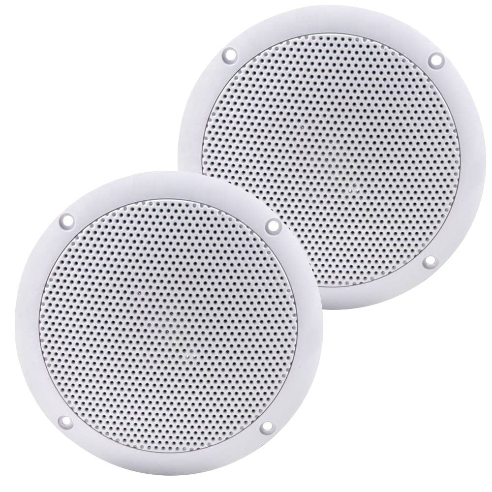 Full Range Marine Speakers 6in 60W White Qty 2