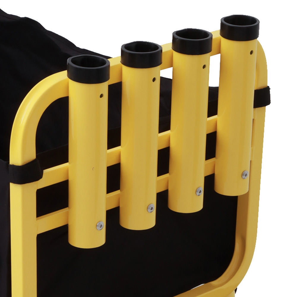 Foldable Beach Cart with Inflatable Wheels and 8 Rod Holders - 136kg Capacity