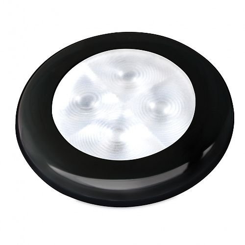 Hella Marine LED Round Courtesy Lamps 12v Bright White White Plastic Rim