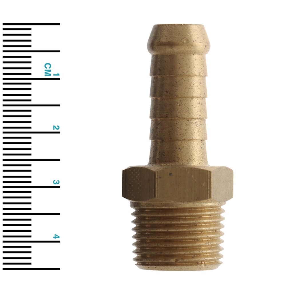 SeaSense Brass Fuel Hose Tail 3/8in to 3/8in NPT Male