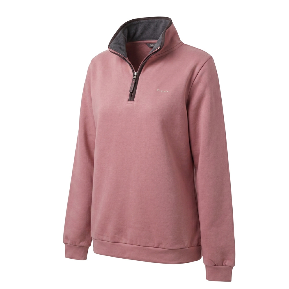 Ridgeline Brancaster Womens 1/4 Zip Top Dusky Pink