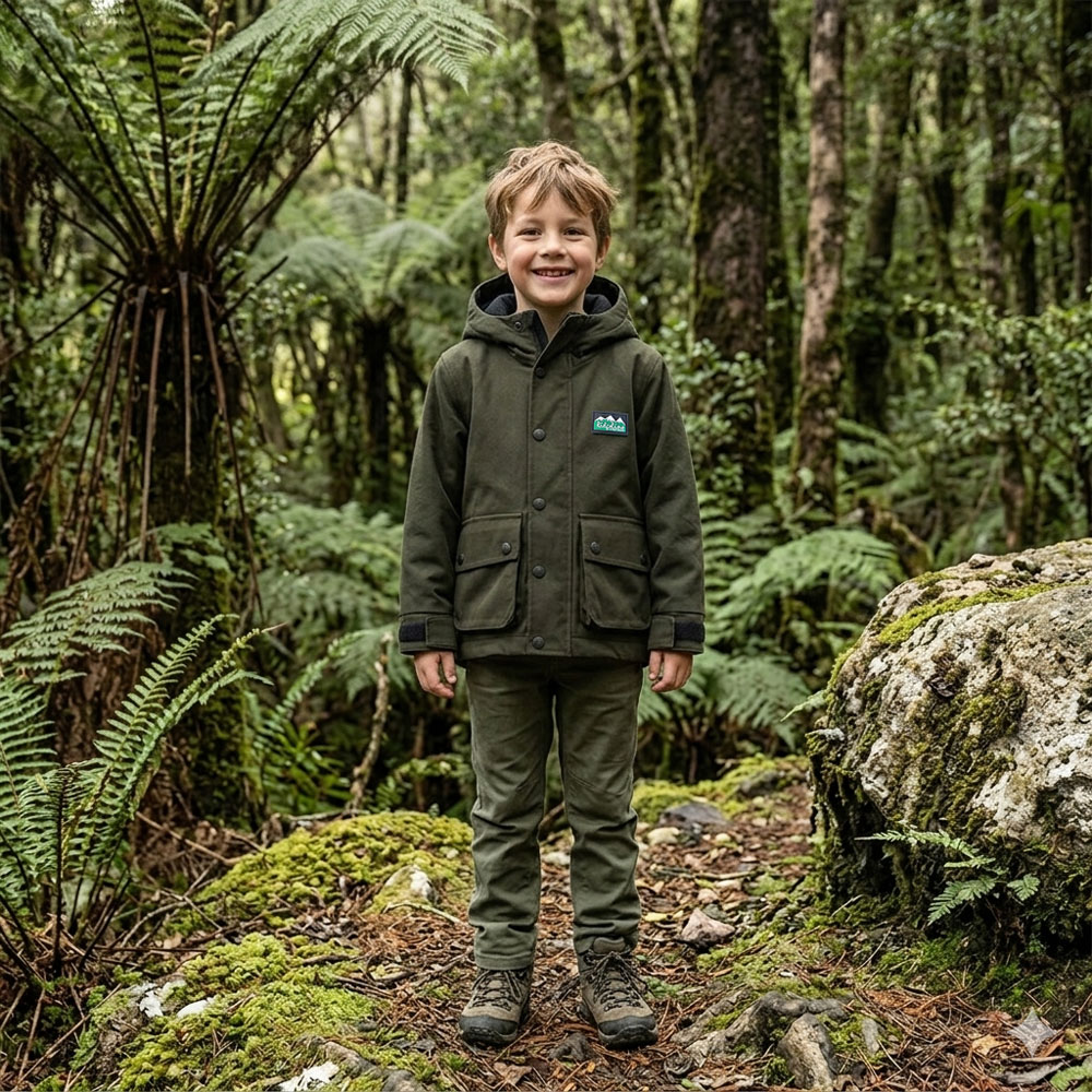 Ridgeline Spiker Kids Waterproof Jacket Deep Forest