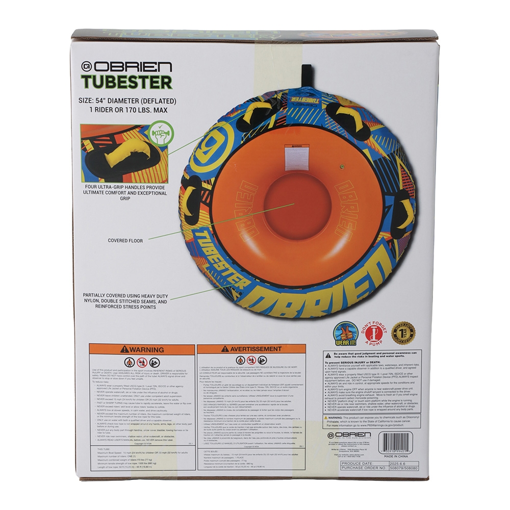 O'Brien Tubester 1-Person Towable Sea Biscuit Ski Tube 137cm