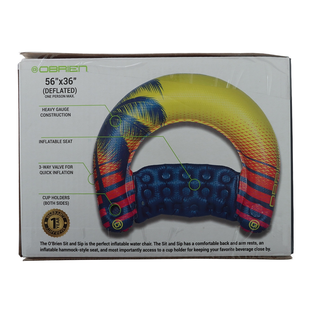 O'Brien Sit 'N' Sip Inflatable Pool Float 130 x 91cm