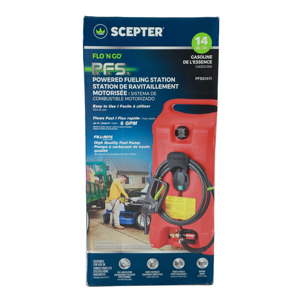 Scepter Portable Powered Fuel Station 53L Petrol / Red