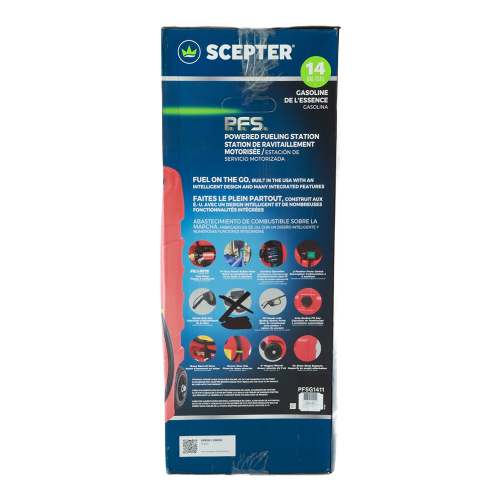 Scepter Portable Powered Fuel Station 53L Petrol / Red