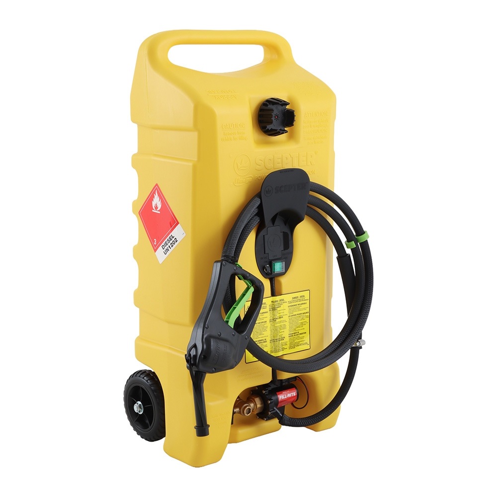 Scepter Portable Powered Fuel Station 53L Diesel / Yellow