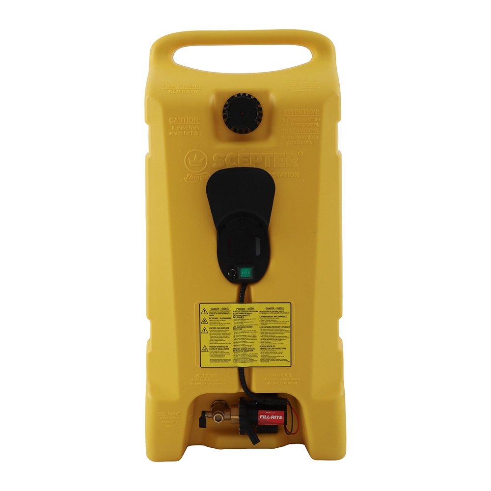 Scepter Portable Powered Fuel Station 53L Diesel / Yellow