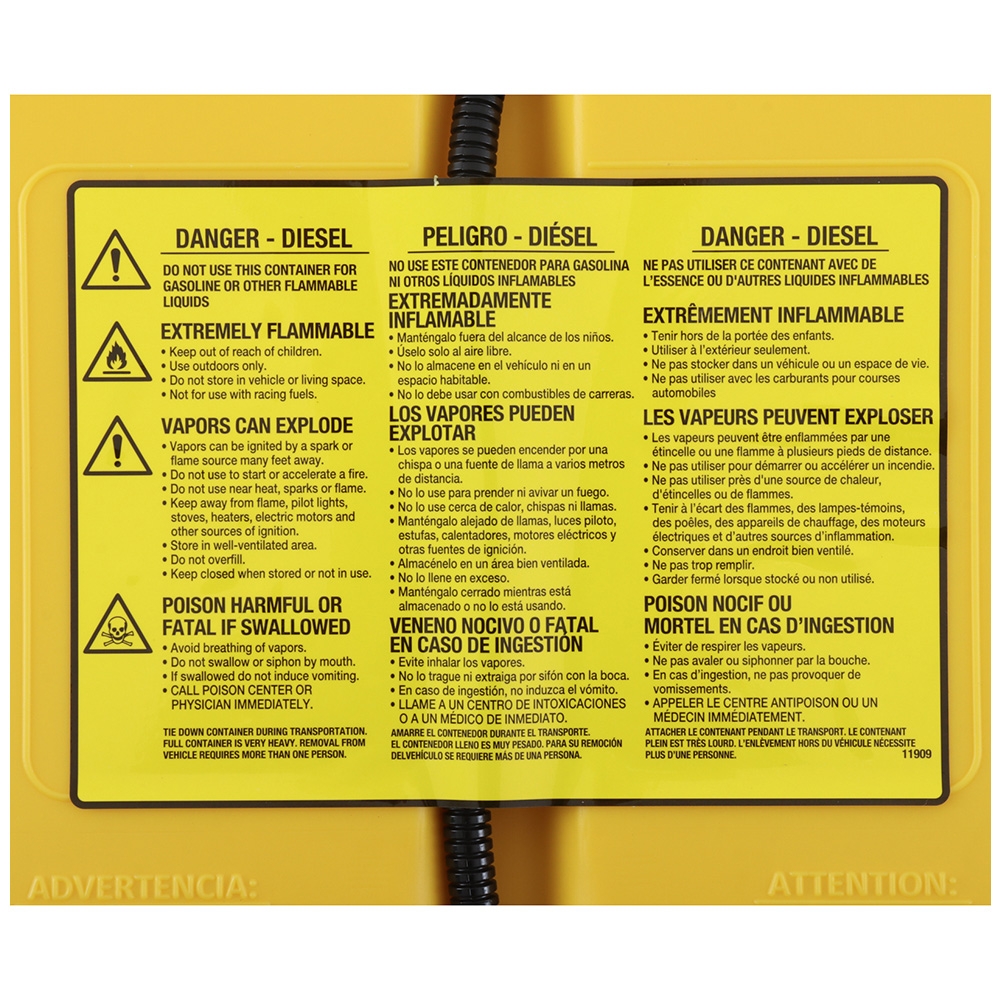 Scepter Portable Powered Fuel Station 53L Diesel / Yellow