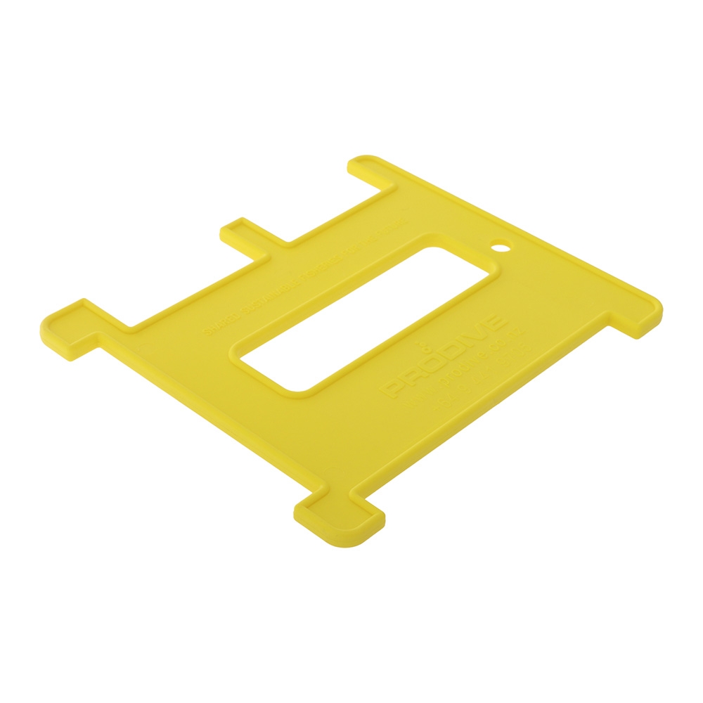 Pro-Dive Plastic Cray and Shellfish Measure - NZ Made Fluorescent Yellow