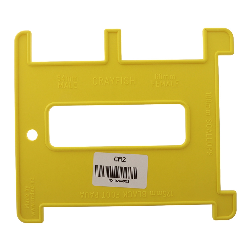 Pro-Dive Plastic Cray and Shellfish Measure - NZ Made Fluorescent Yellow