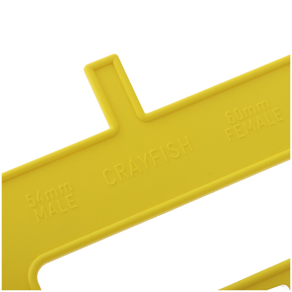 Pro-Dive Plastic Cray and Shellfish Measure - NZ Made Fluorescent Yellow