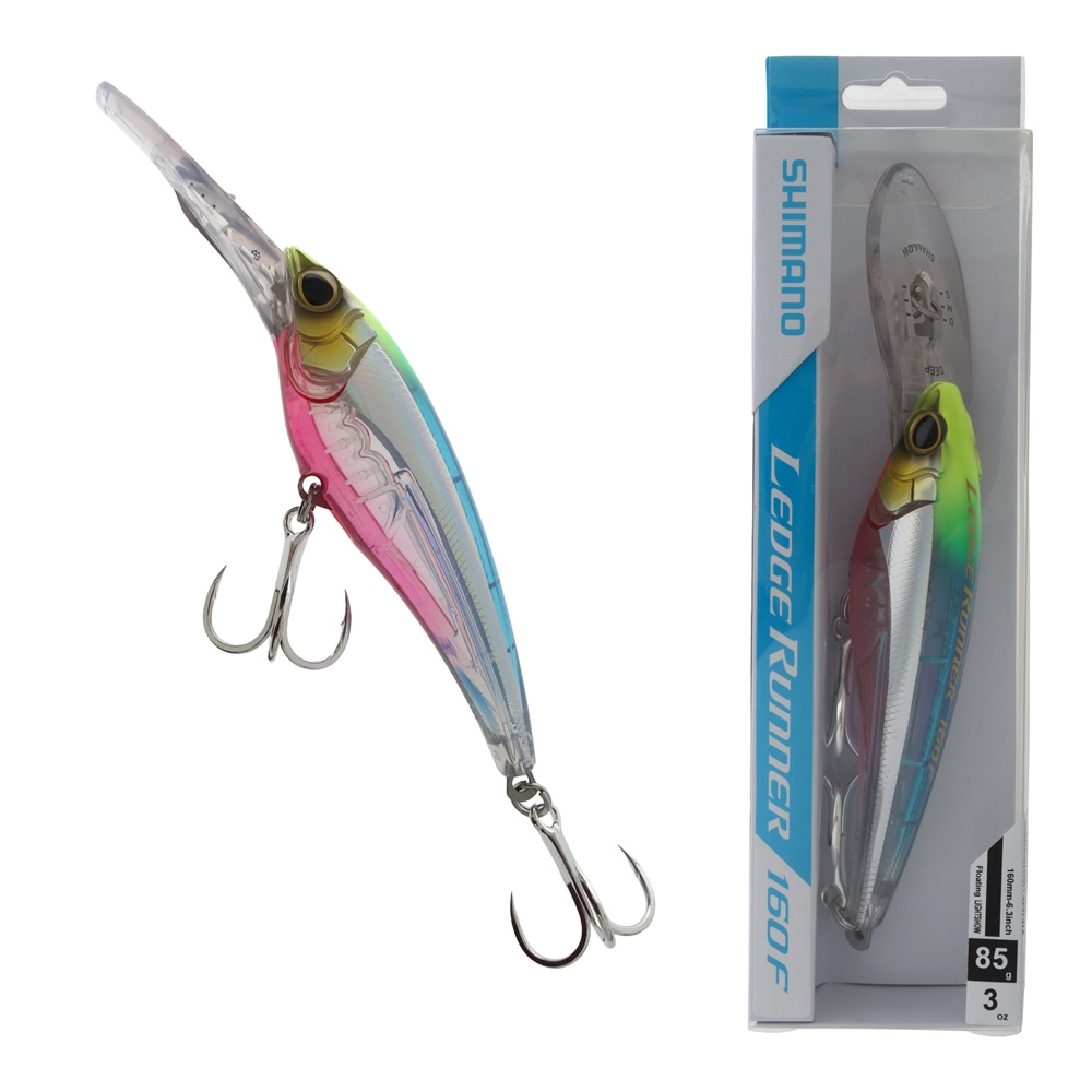Shimano Ledge Runner 160F Bibbed Trolling Lure 160mm Light Show