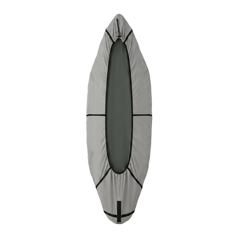 Heavy-Duty 600D Waterproof Kayak Cover with Adjustable Shoulder Strap Grey