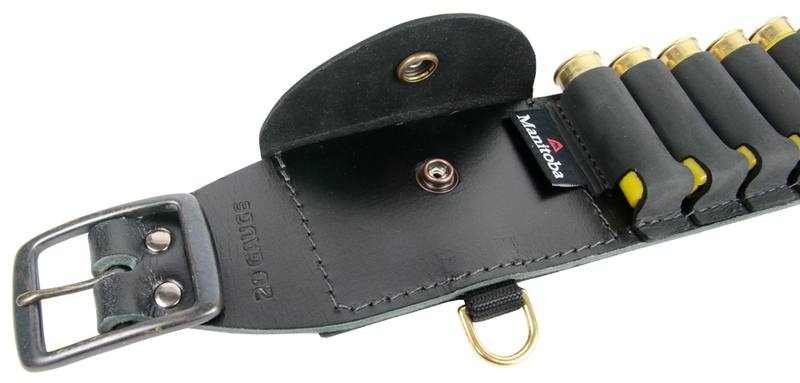 Manitoba Shotshell Leather Belt 20 Gauge Holds 25 Round