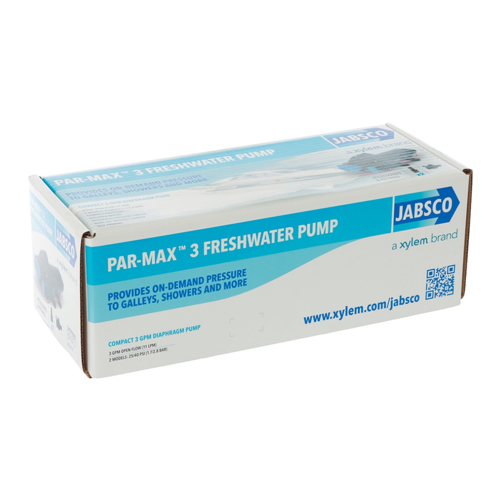 Jabsco PAR-Max 3 Water Pressure System Pump 12VDC 11LPM 25PSI