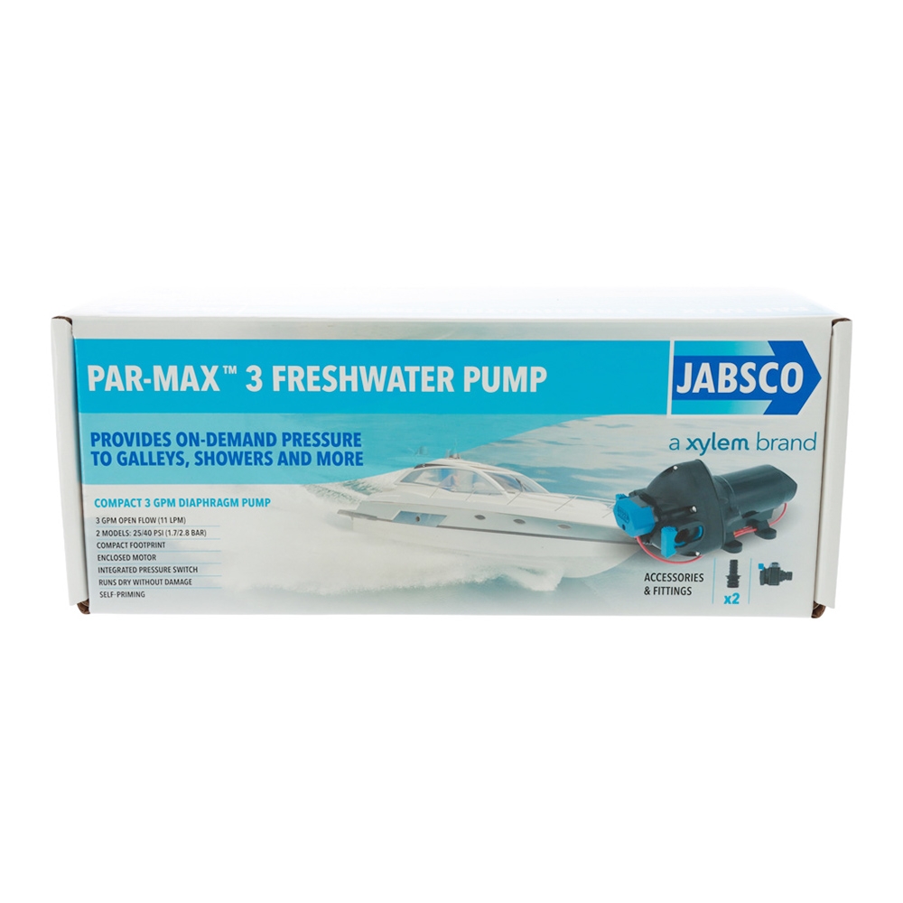 Jabsco PAR-Max 3 Water Pressure System Pump 12VDC 11LPM 25PSI