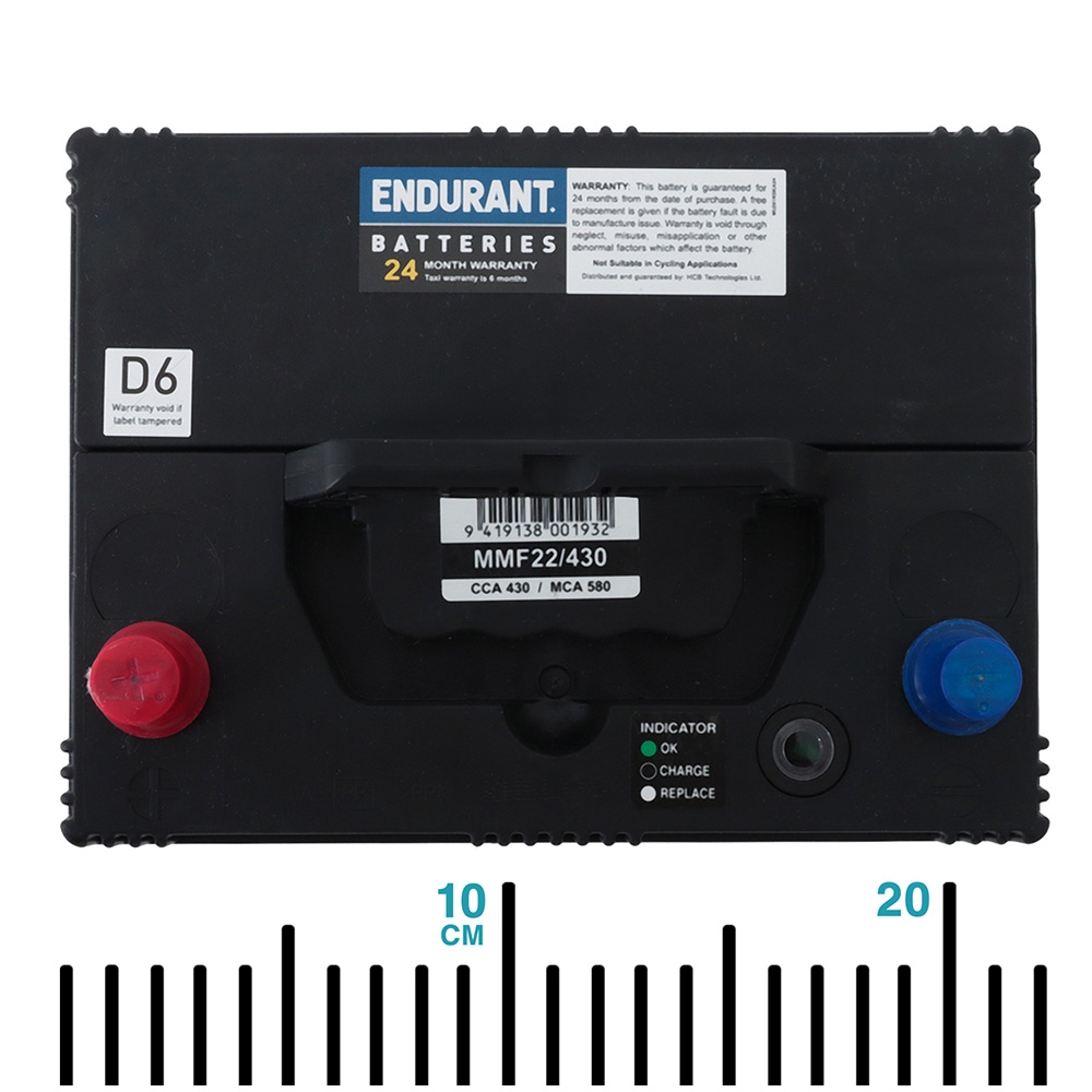 Endurant Boat Master MMF22/430 Marine Starting Battery 12V 45Ah 430CCA