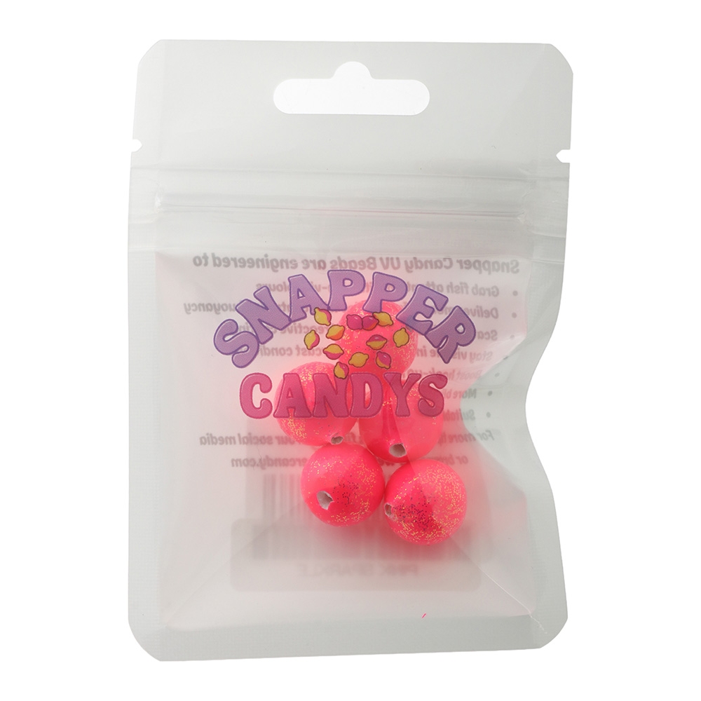 Snapper Candy Pink Sparkle UV Beads 5 Pack