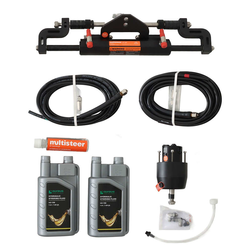 Multiflex Multisteer 250 Single Outboard Hydraulic Steering Kit 250HP with CR Hose