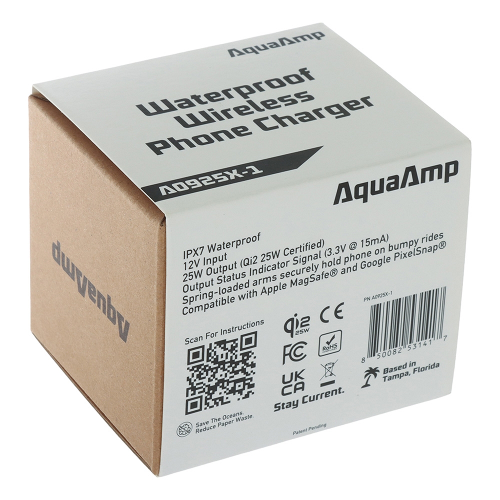 AquaAmp 900 Series Wireless Super Fast Charger Qi2 25W Surface Mount
