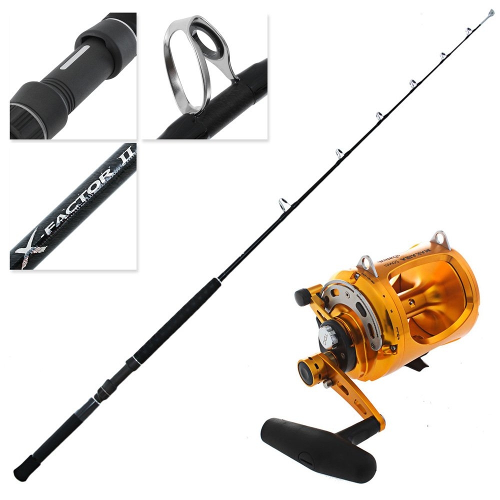 Okuma Makaira Gold 50W X-Factor II 2-Speed Game Combo 5ft 8in 24kg 1pc