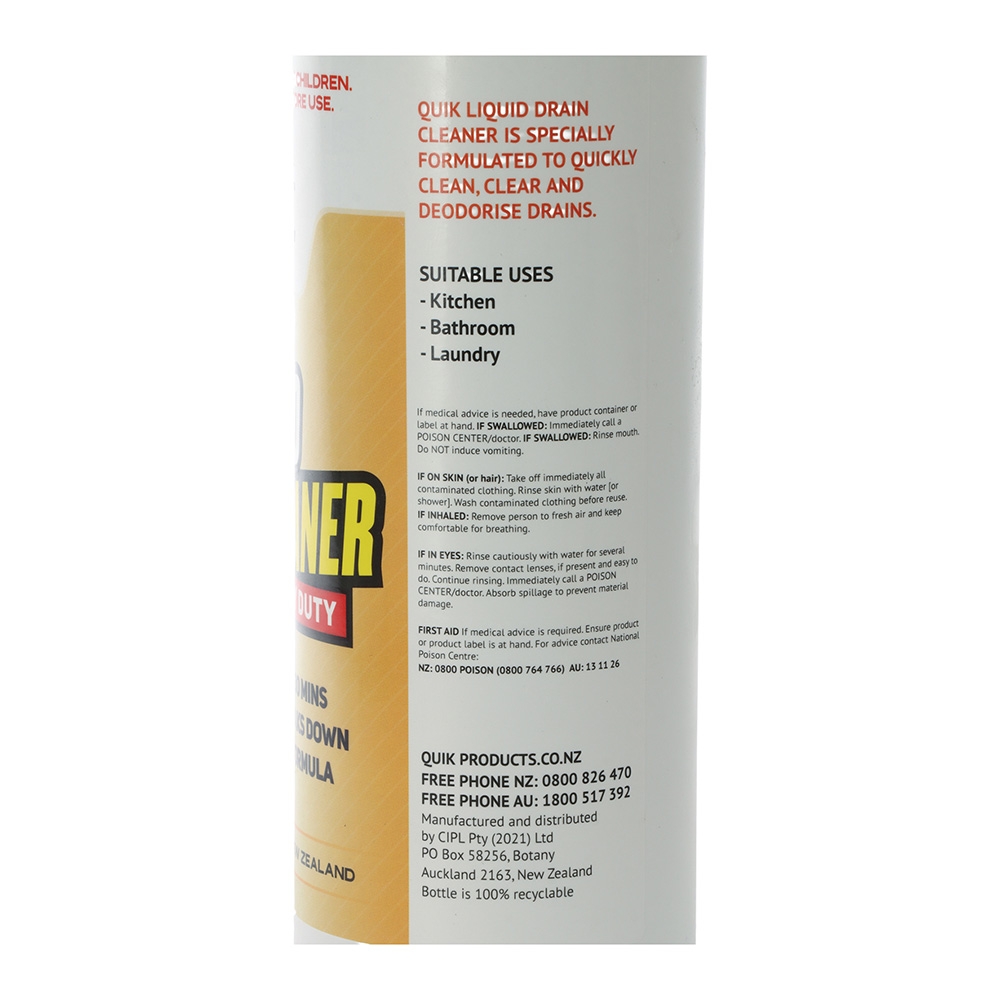Quik Liquid Drain Cleaner 1L