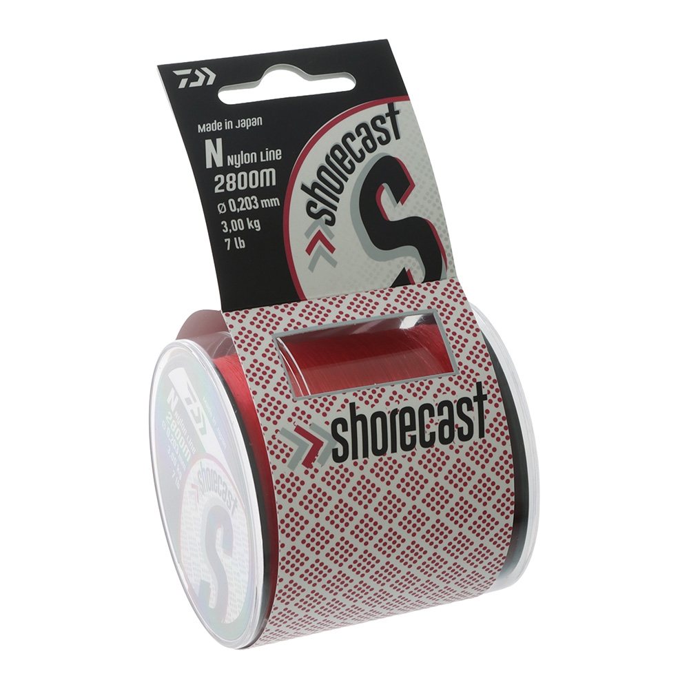 Daiwa Shorecast 1/4lb Monofilament Line Red 7lb