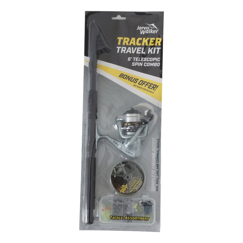 Jarvis Walker Tracker II Telescopic Travel Spin Combo with Line and Tackle 6ft 2-5kg