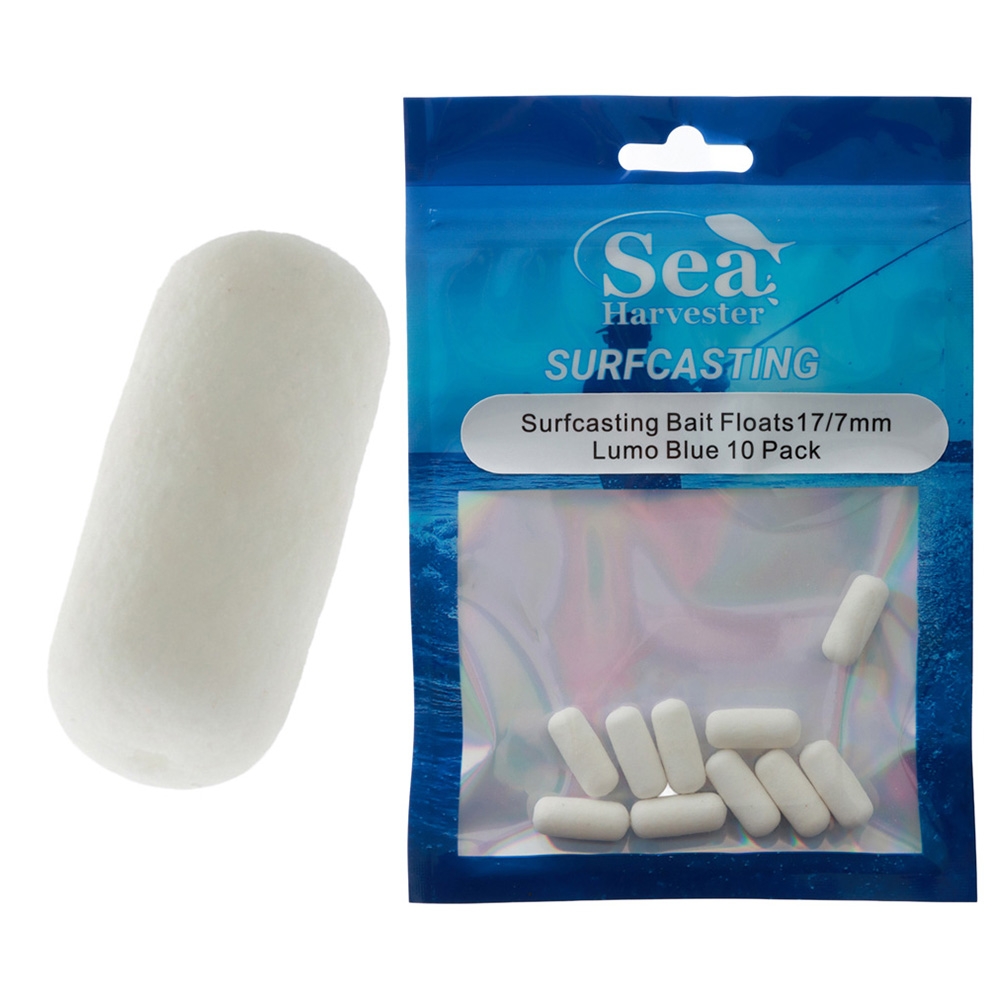 Sea Harvester Surfcasting Bait Floats 17 x 7mm Qty 10 Lumo Blue